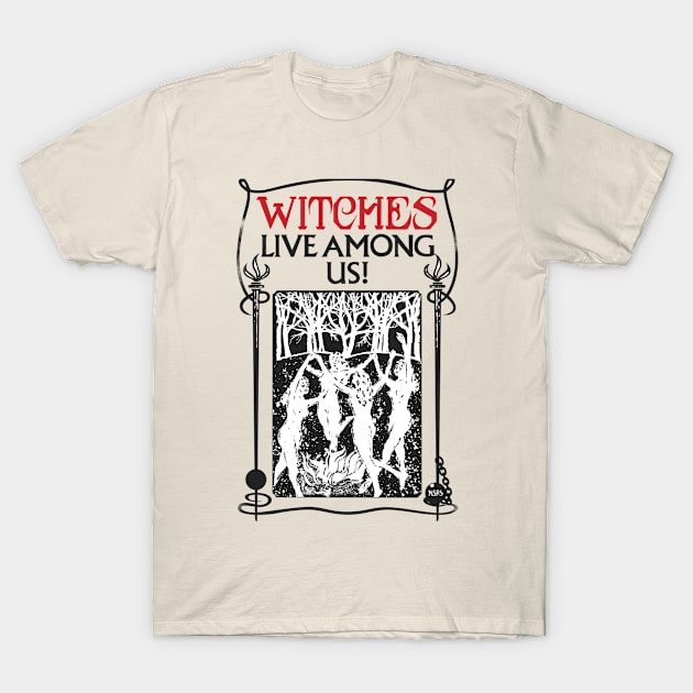 Witches Live Among Us T-Shirt by Plan8